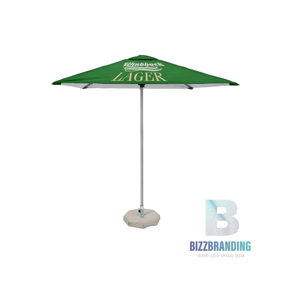 Umbrella 2m x 2m, Dye Sub, Square 4-Panel, Complete